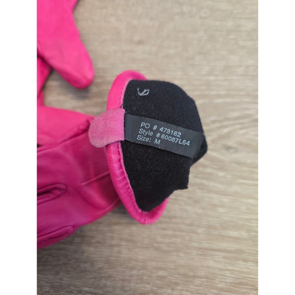 Wilsons Leather Womens Hot Pink Leather Gloves Size M Style 60087L64 Pink - Picture 3 of 4